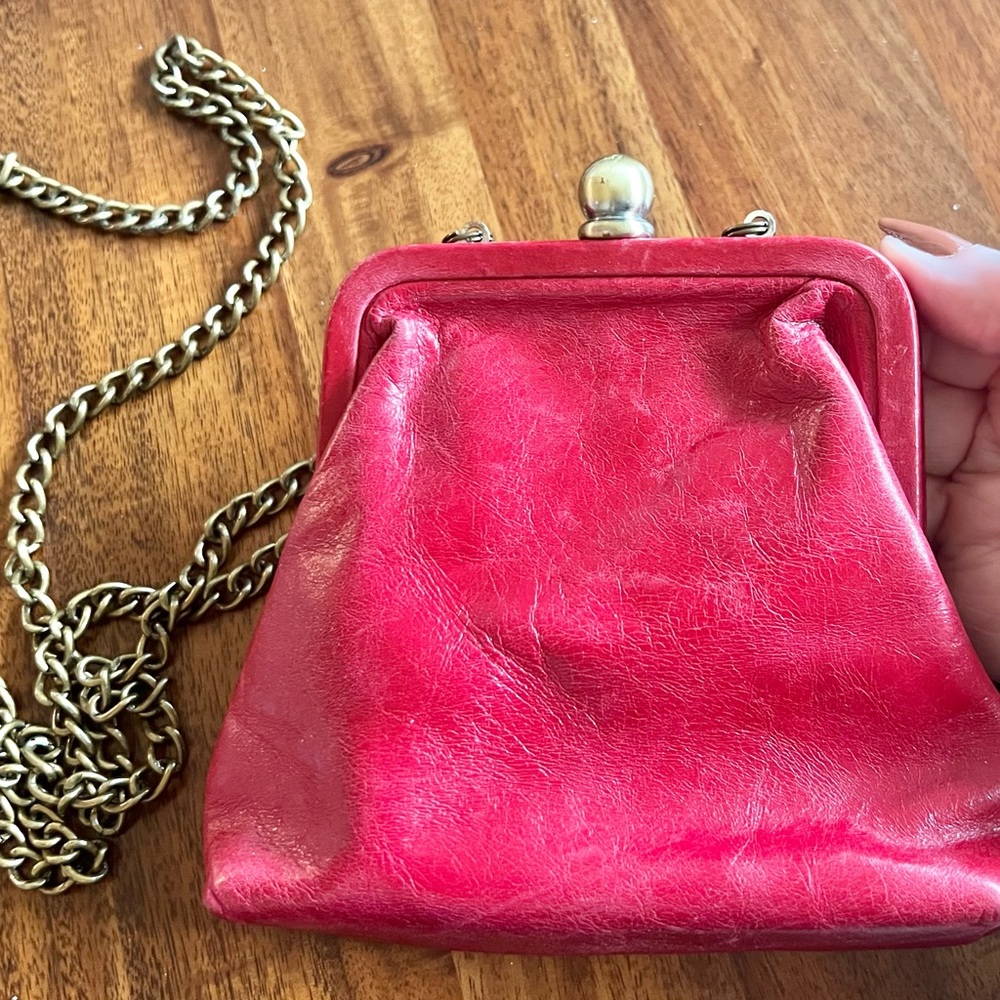 Smaller Red Leather Hobo Purse